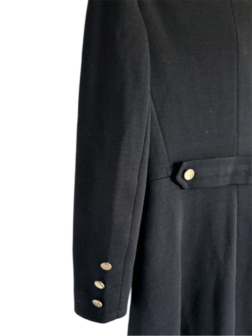 Vintage 1960s Butte Knit Double Breasted Wool Blend Military Peacoat - Picture 6 of 6